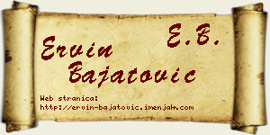 Ervin Bajatović vizit kartica